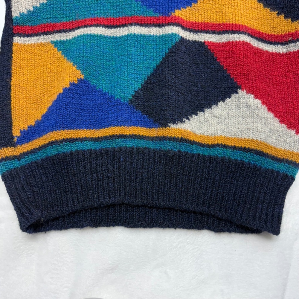 Vintage Heritage Ireland Multicolor Geometric Abstract Intarsia Knit Pattern XL - Picture 5 of 9